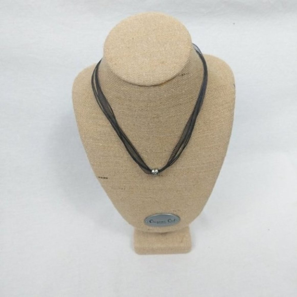 Black Layer Ribbon necklace